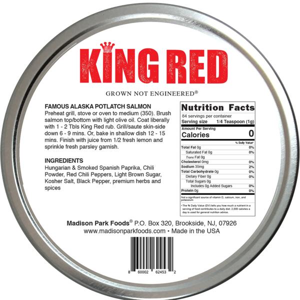 King Red Salmon Rub & Classic Potlatch Seasoning Madison Park Foods